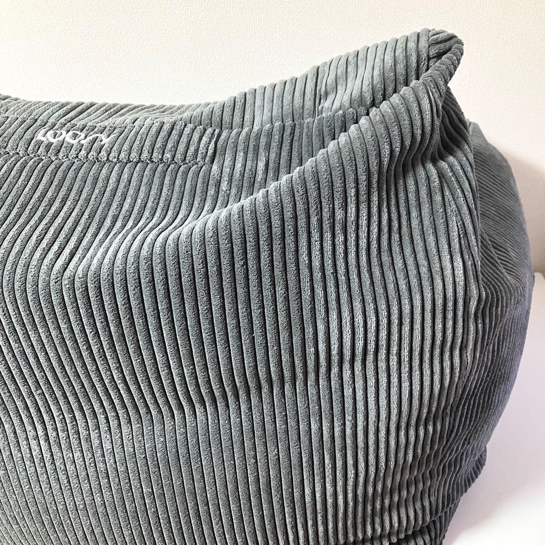 【美品】 LOOSY HUGME 1人掛けビーズソファ CHARCOAL ソファ