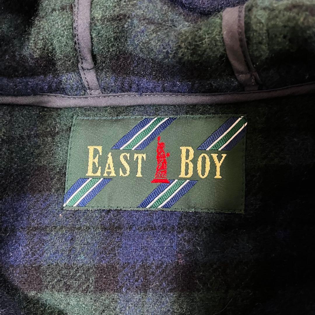 美品 EASA BOY イーストボーイ ダッフルコート ネイビー サイズ9