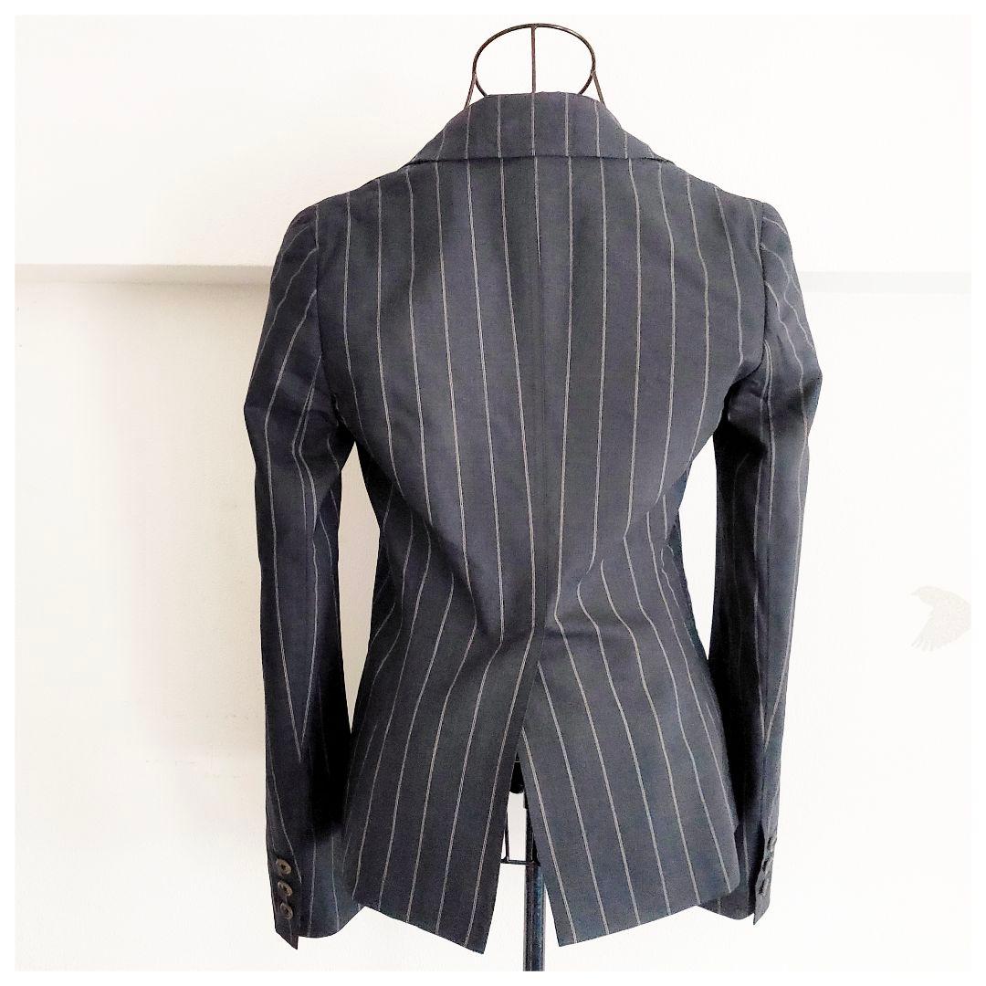 【Ma-chan★】美品♡セオリー ストライプリネン風ウール パンツスーツ