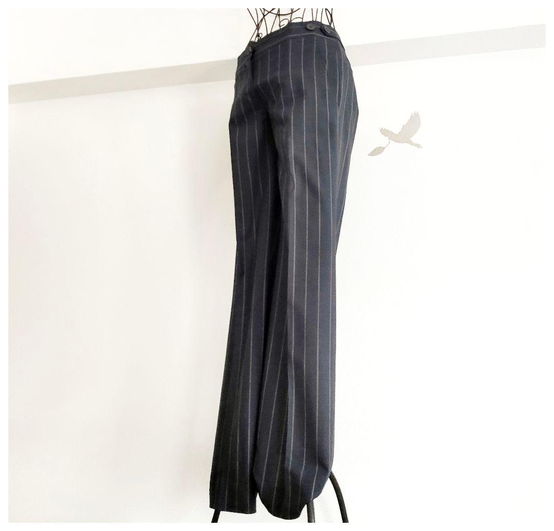 【Ma-chan★】美品♡セオリー ストライプリネン風ウール パンツスーツ