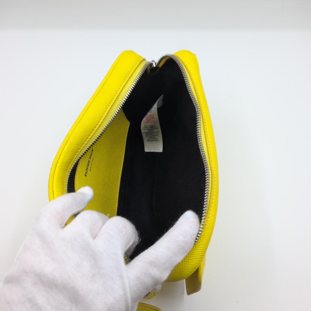 良品✨バーバリー ショルダーバッグ クロスボディバッグ レザー イエロー GR