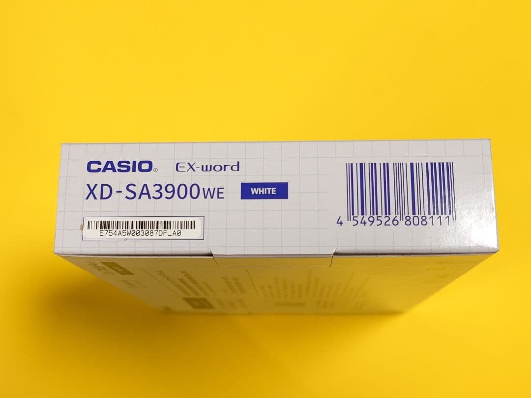 CASIO 電子辞書EX-word XD-SA3900WE 中学生モデル