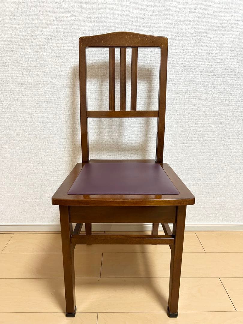 ピアノ　トムソン椅子　木目　茶　ウォールナット