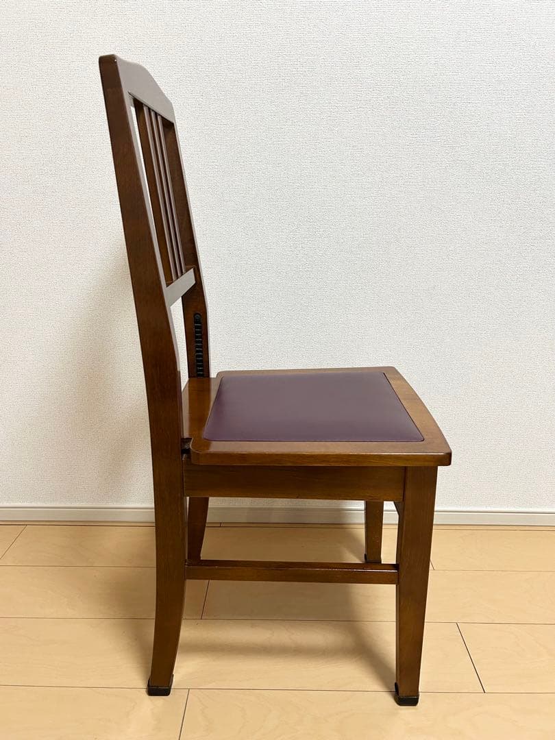 ピアノ　トムソン椅子　木目　茶　ウォールナット