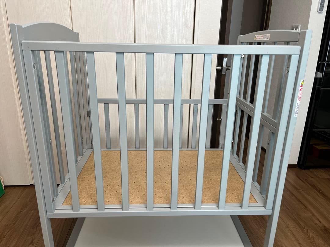 カトージ　ミニベビーベッド　ツーオープン　グレーウォッシュ