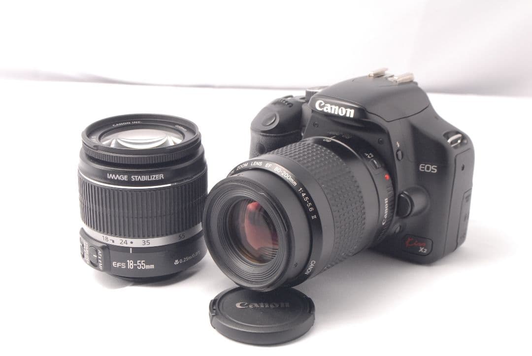 Canon EOS Kiss X2 ★ 一眼レフ望遠レンズ付Wレンズ手振れ補正☆