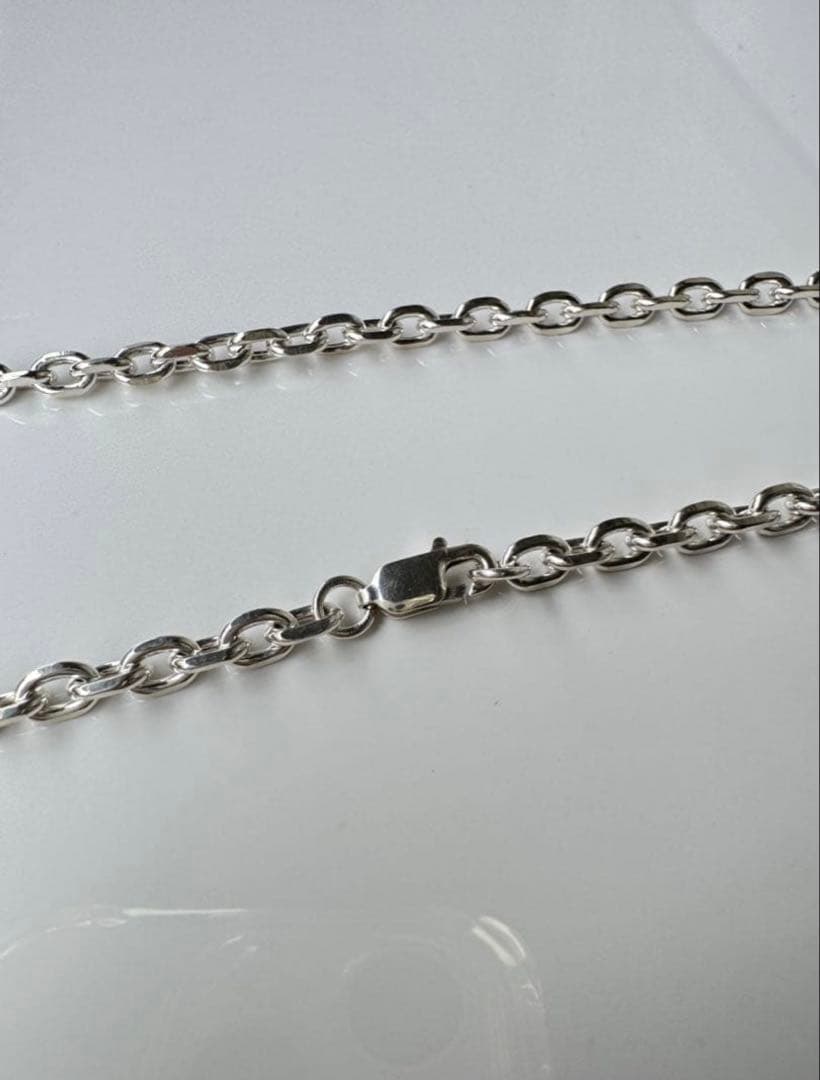 シルバー925 太角チェーン 60cm ネックレス アメカジ 純銀 メンズ