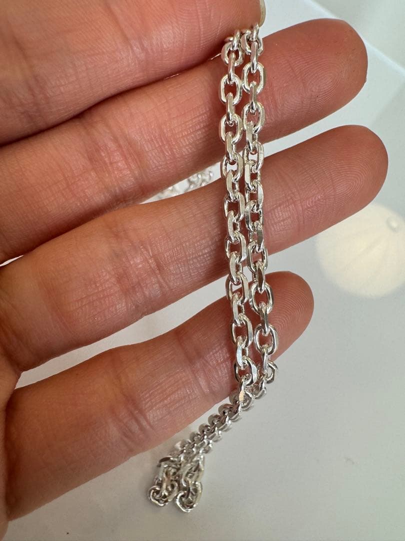 シルバー925 太角チェーン 60cm ネックレス アメカジ 純銀 メンズ