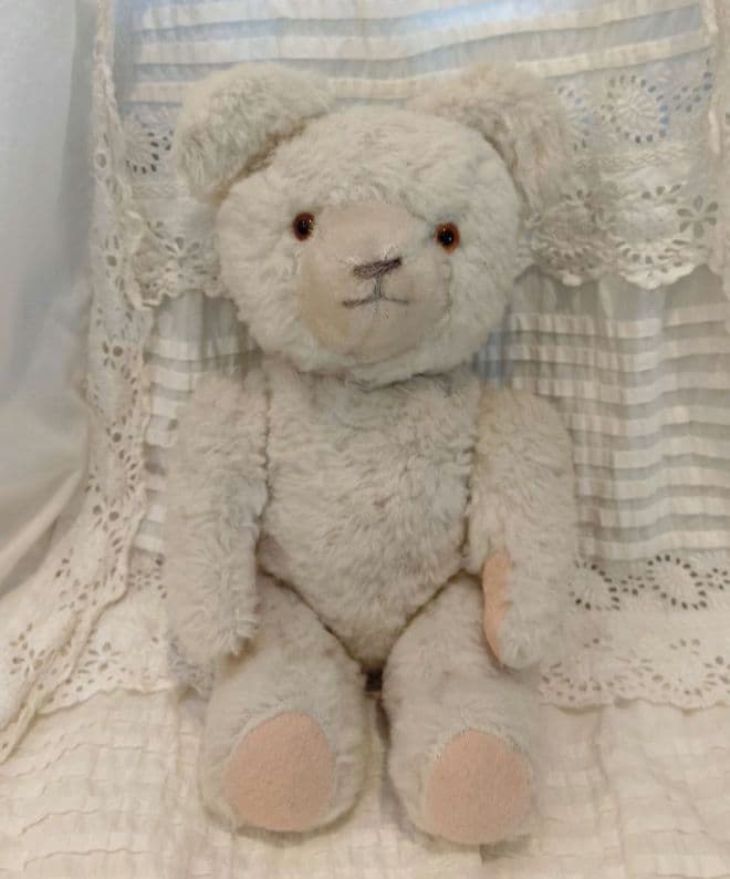 ビンテージ ホワイトベア 30cm
