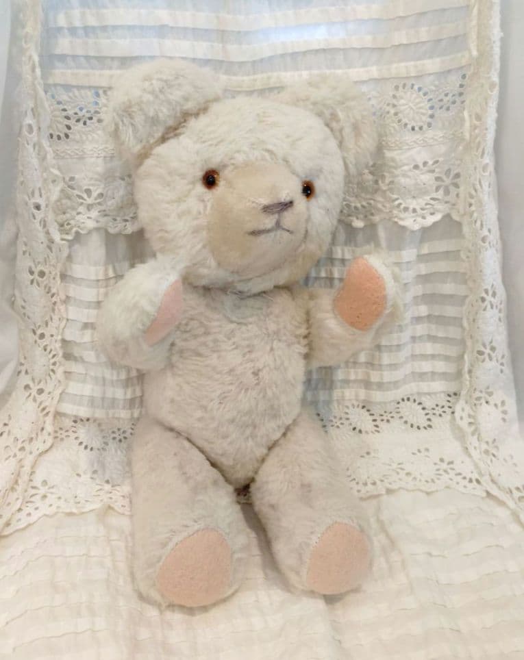 ビンテージ ホワイトベア 30cm