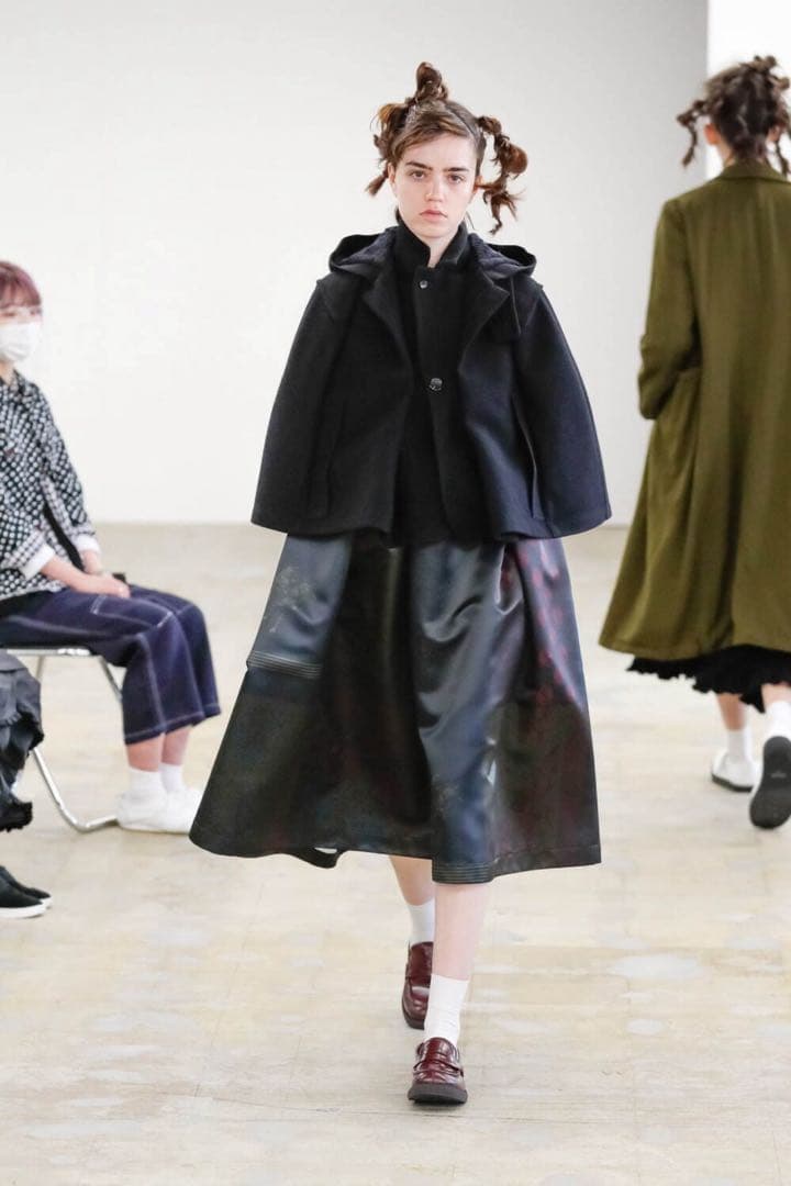 トリココムデギャルソン 21AW フェイクレイヤード ポンチョ ジャケット Ｓ