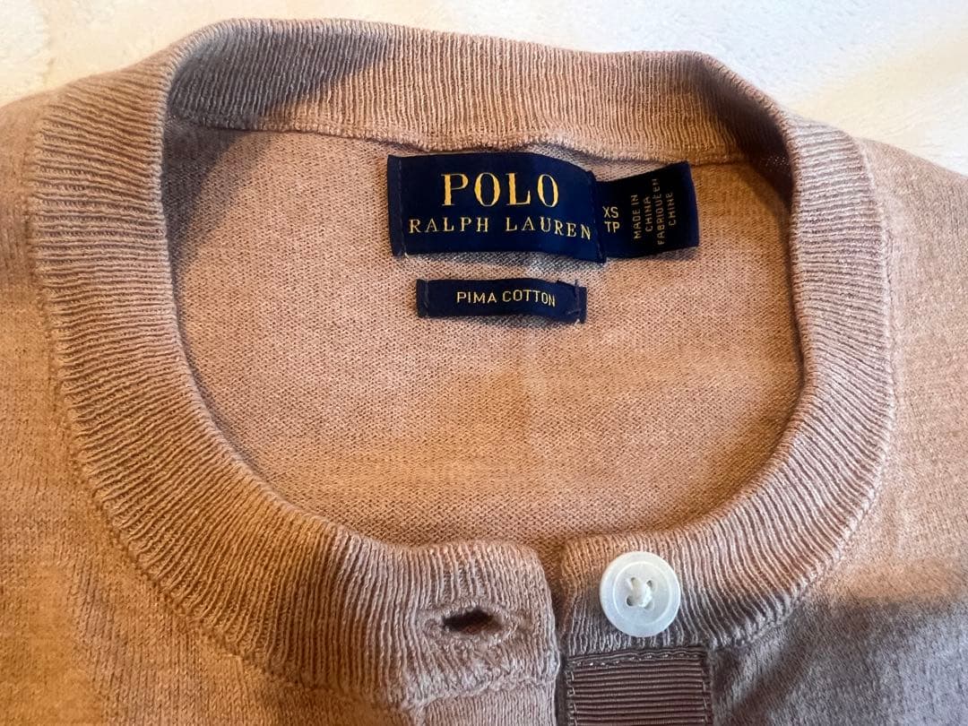 きなこ【新品】ポロ ラルフ ローレン　コットンブレンド カーディガン　XS