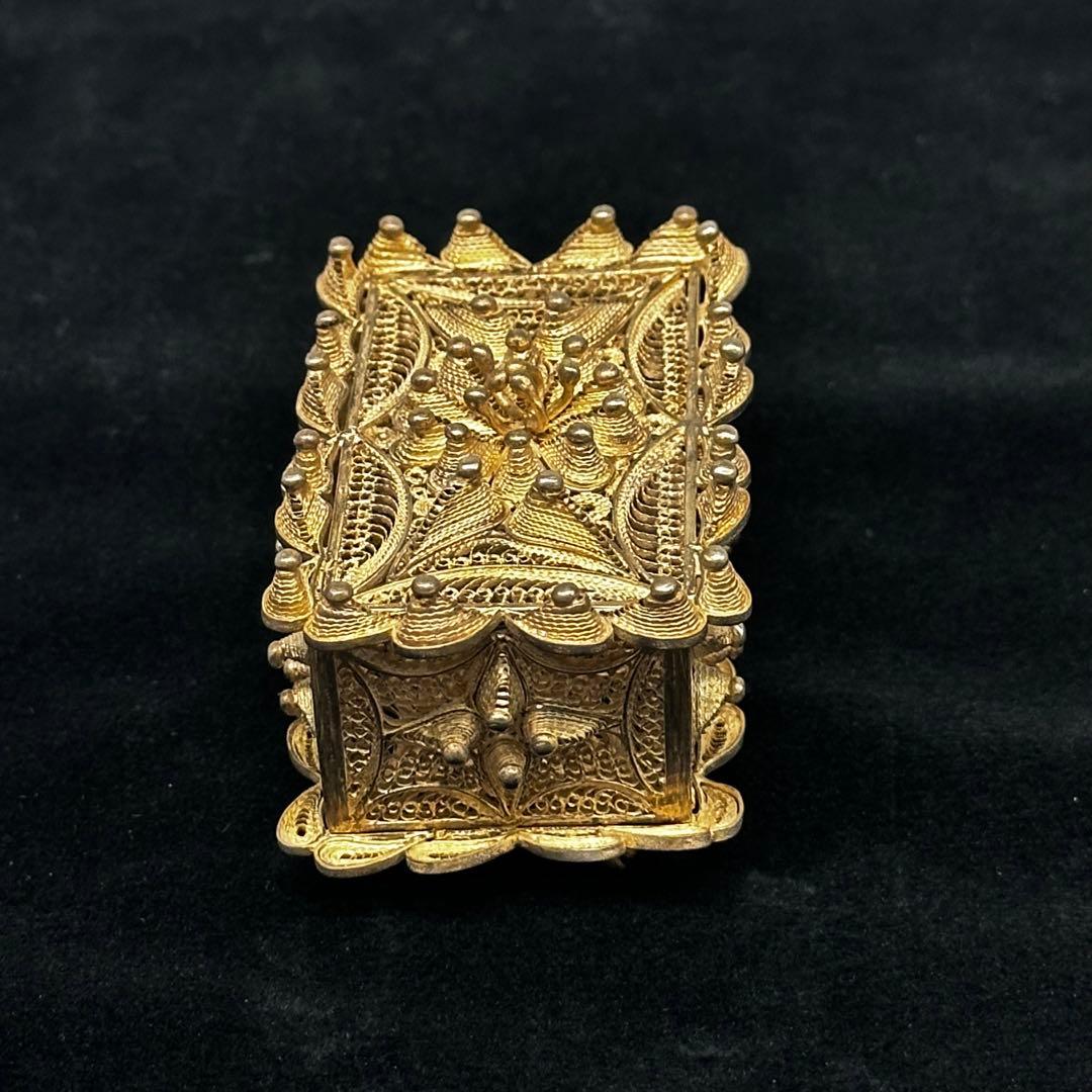 シルバー製 アクセサリーボックス 74g ジュエリーボックス 小物入れ