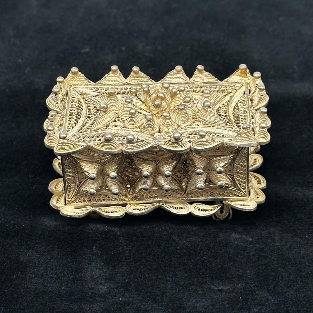 シルバー製 アクセサリーボックス 74g ジュエリーボックス 小物入れ