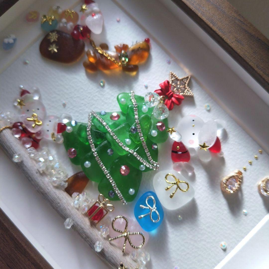 シーグラスアート『 Merry Christmas‧⁺ ⊹˚.～聖なる夜に～』