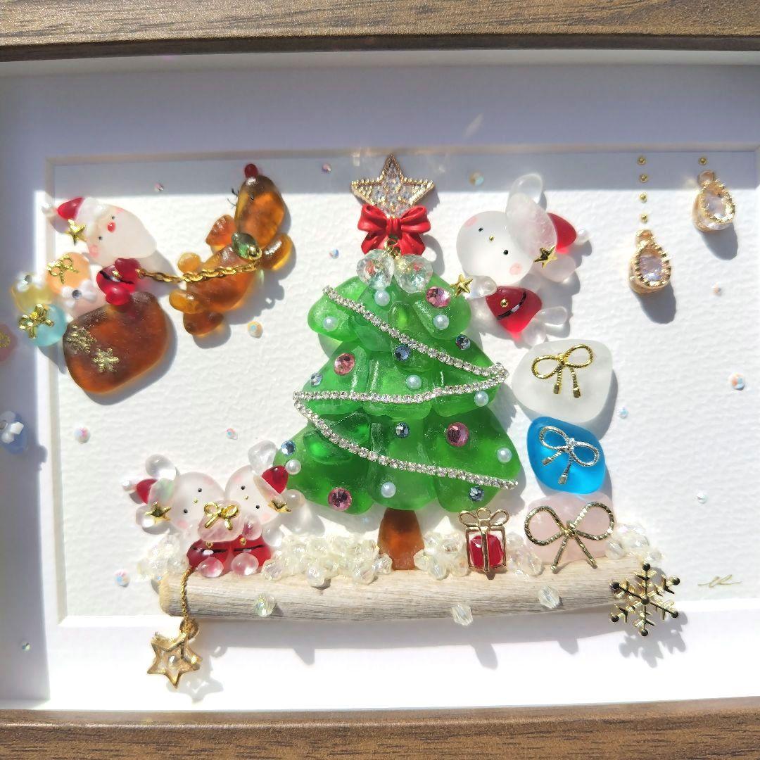 シーグラスアート『 Merry Christmas‧⁺ ⊹˚.～聖なる夜に～』