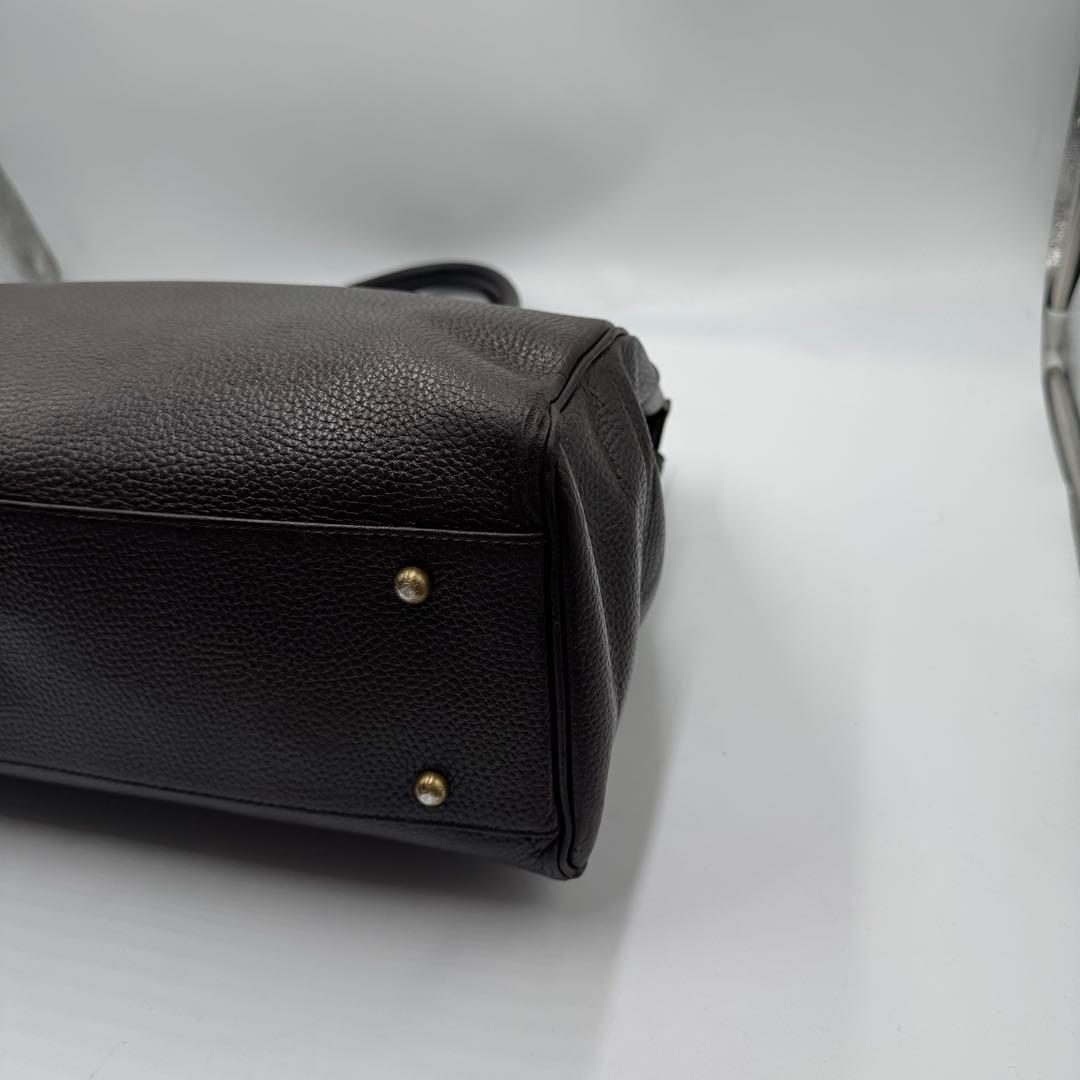 美品✨ トフアンドロードストーン トートバッグ ルーフボタン ビジネス A4 茶