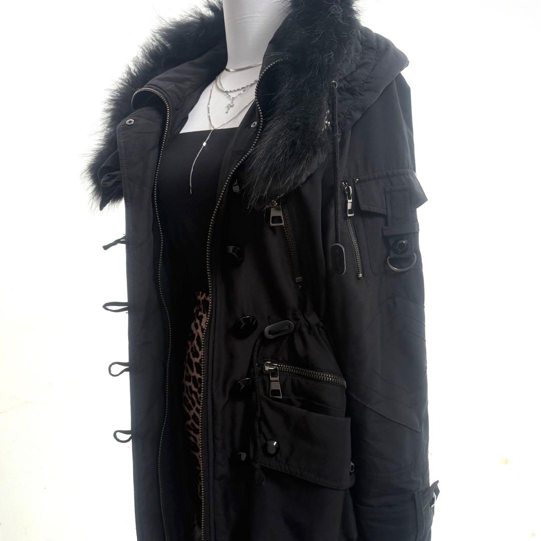 リアルファー付きモッズコート ミリタリー 平成ギャル y2k グランジ