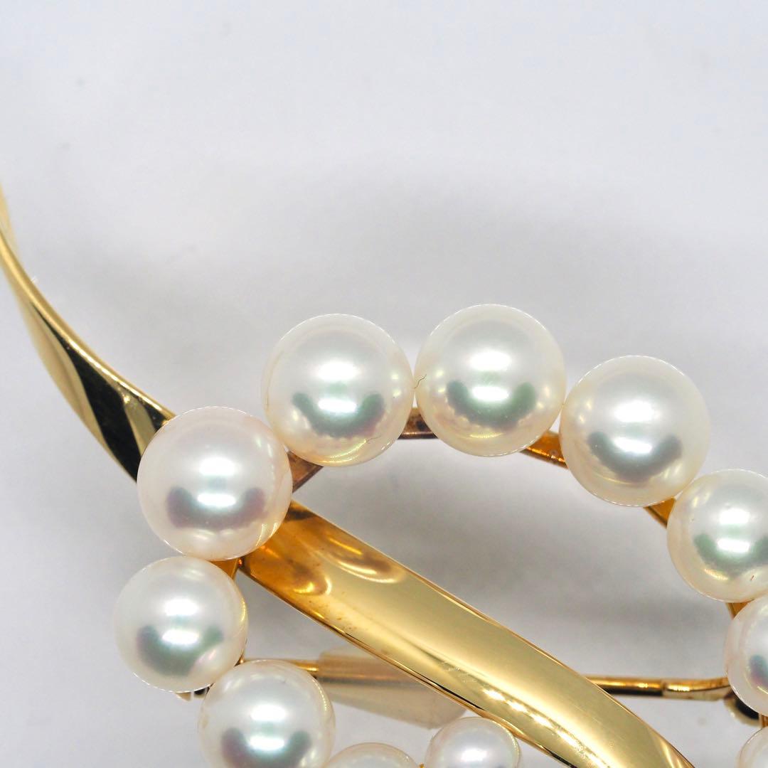 愛子さまご使用モデル【MIKIMOTO】K18YG パール ブローチ