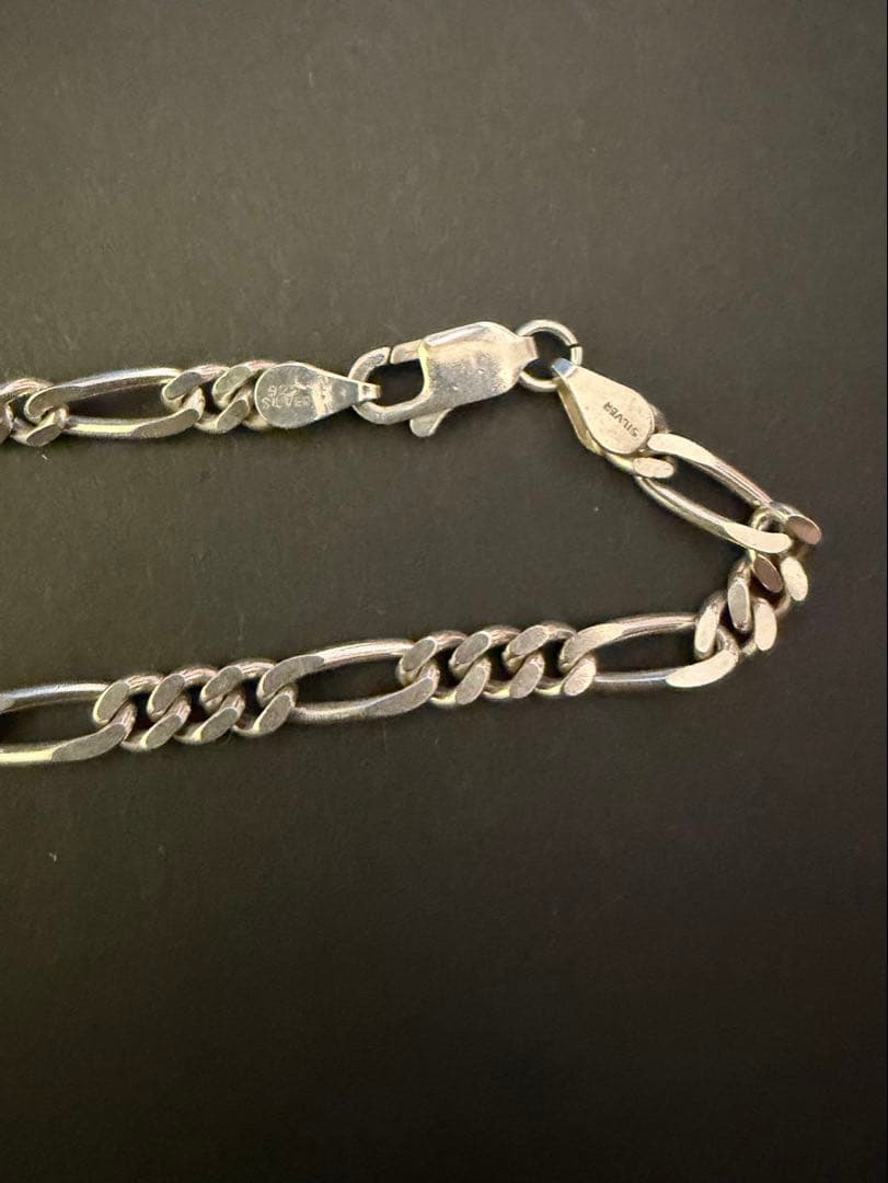 シルバー925 ネックレス　クロス　十字架　フィガロチェーン