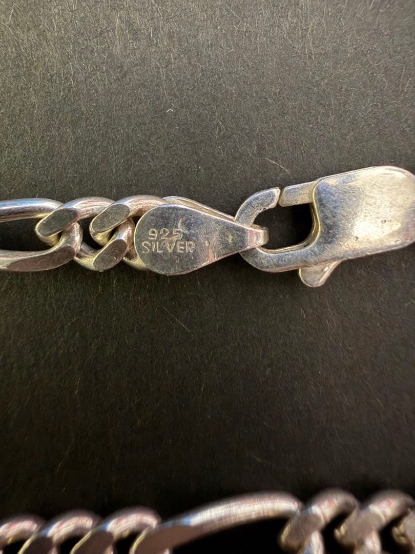 シルバー925 ネックレス　クロス　十字架　フィガロチェーン