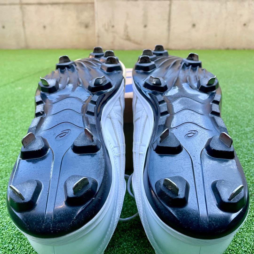 asics オーダースパイク白 (投手用)30.5cm (未使用インソール付き)