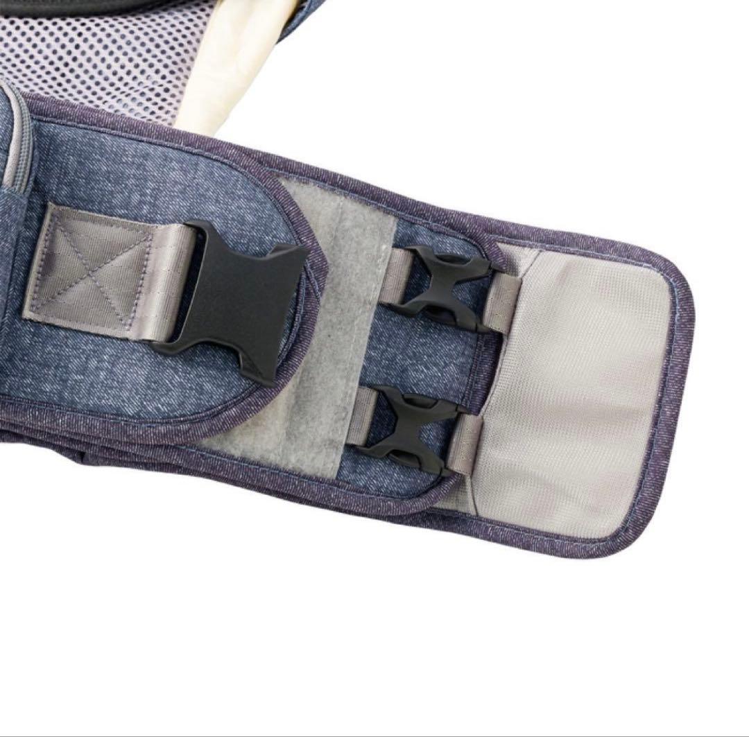 ぴぴぴ【※新品】ミキハウス×ポグネー ベビーキャリア インディゴブルー