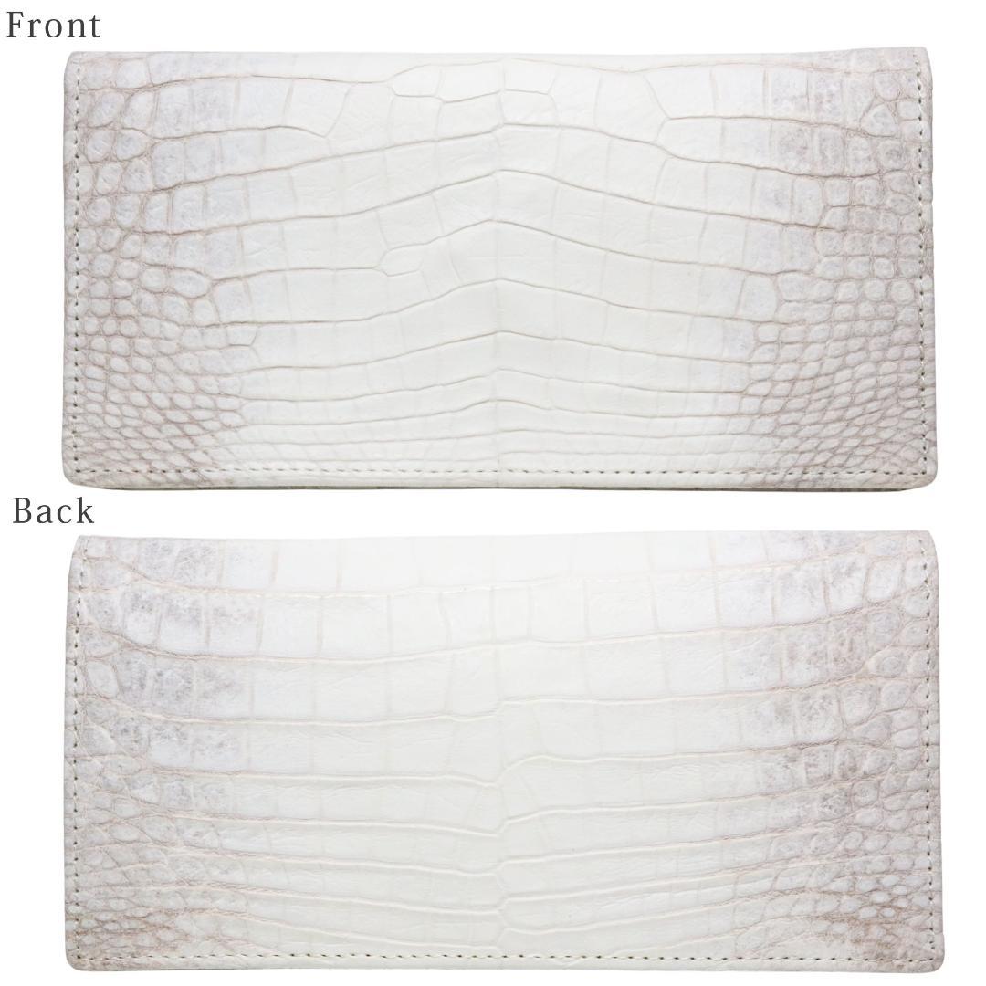 W53 超高級 極上仕上げ ヒマラヤクロコダイル 二つ折り長財布 新品