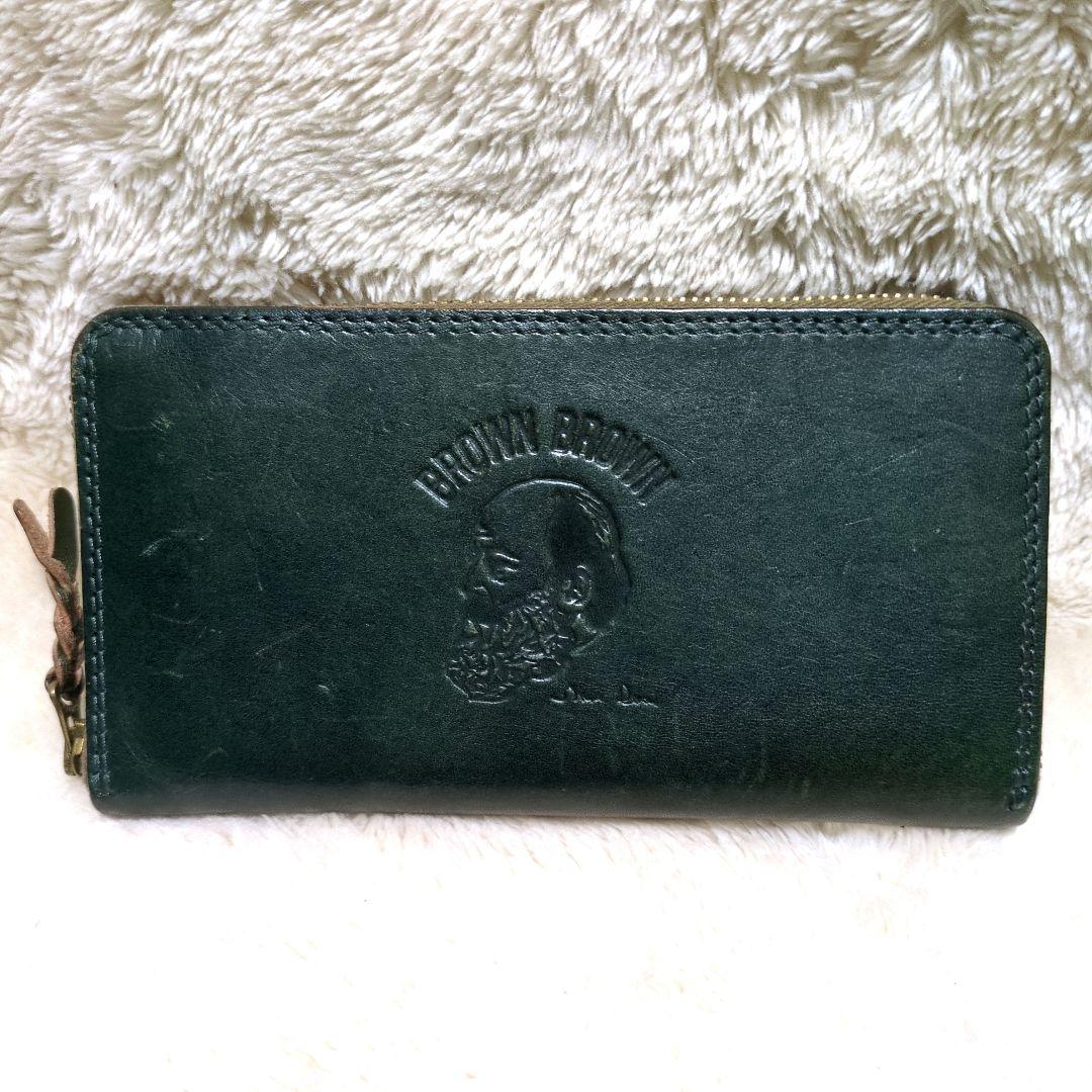 BrownBrown　ブラウンブラウン　ミドルウォレット　ラウンド長財布
