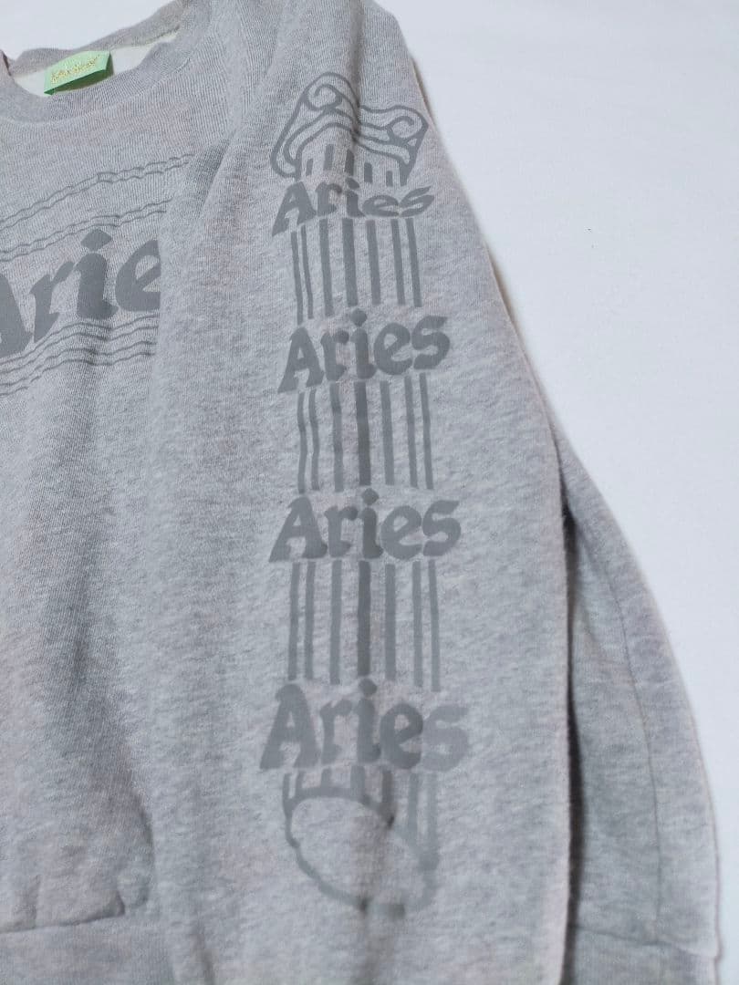 Aries スウェット　グレー ロゴプリント トレーナー　大きめ