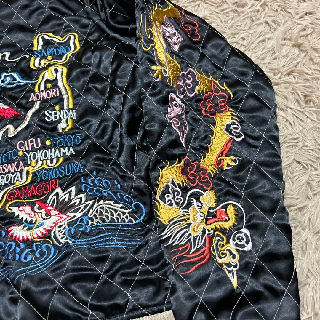 P*G様 リバーシブルスカジャンヴィンテージレプリカスカルドクロブランド不明テー