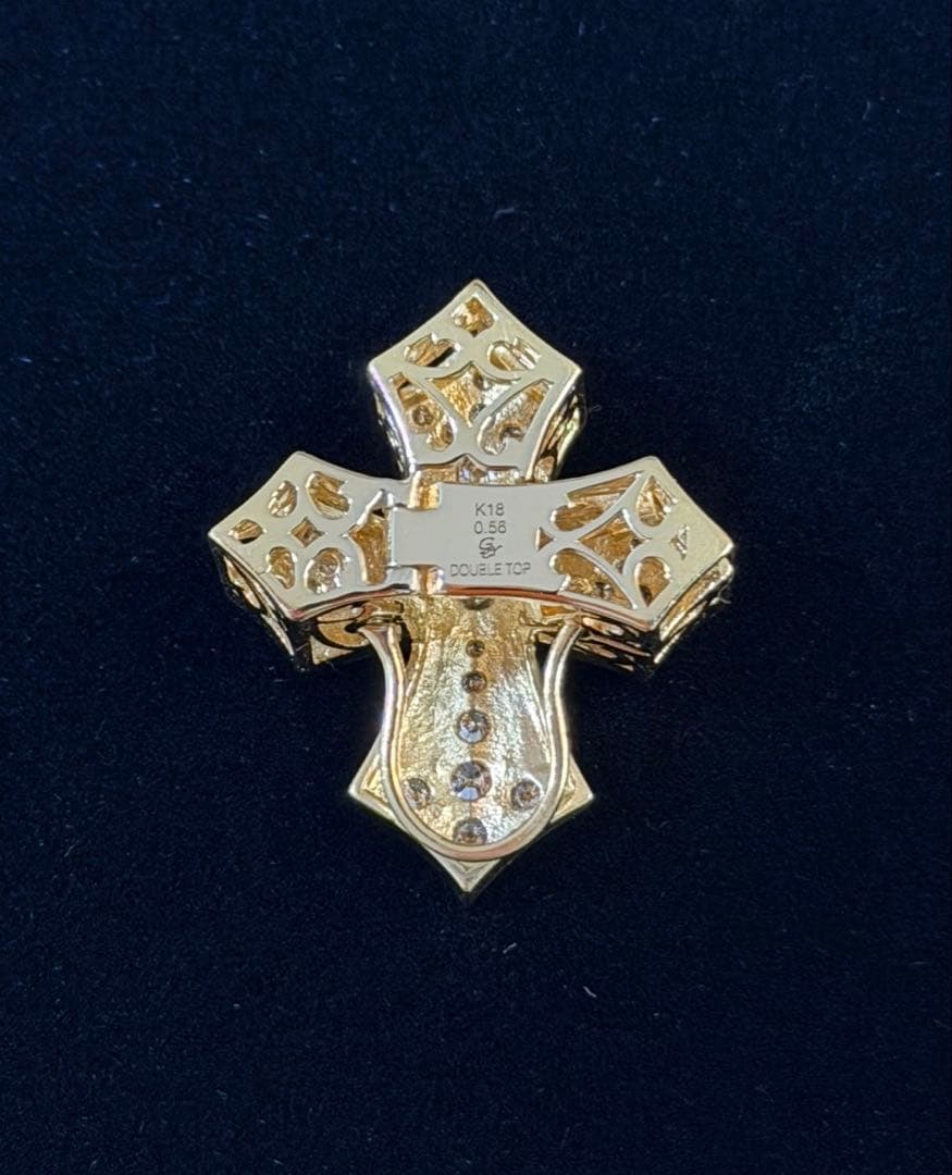 重量6.3g ゆきざき ダブルトップ k18 YG ペンダント ノンブル