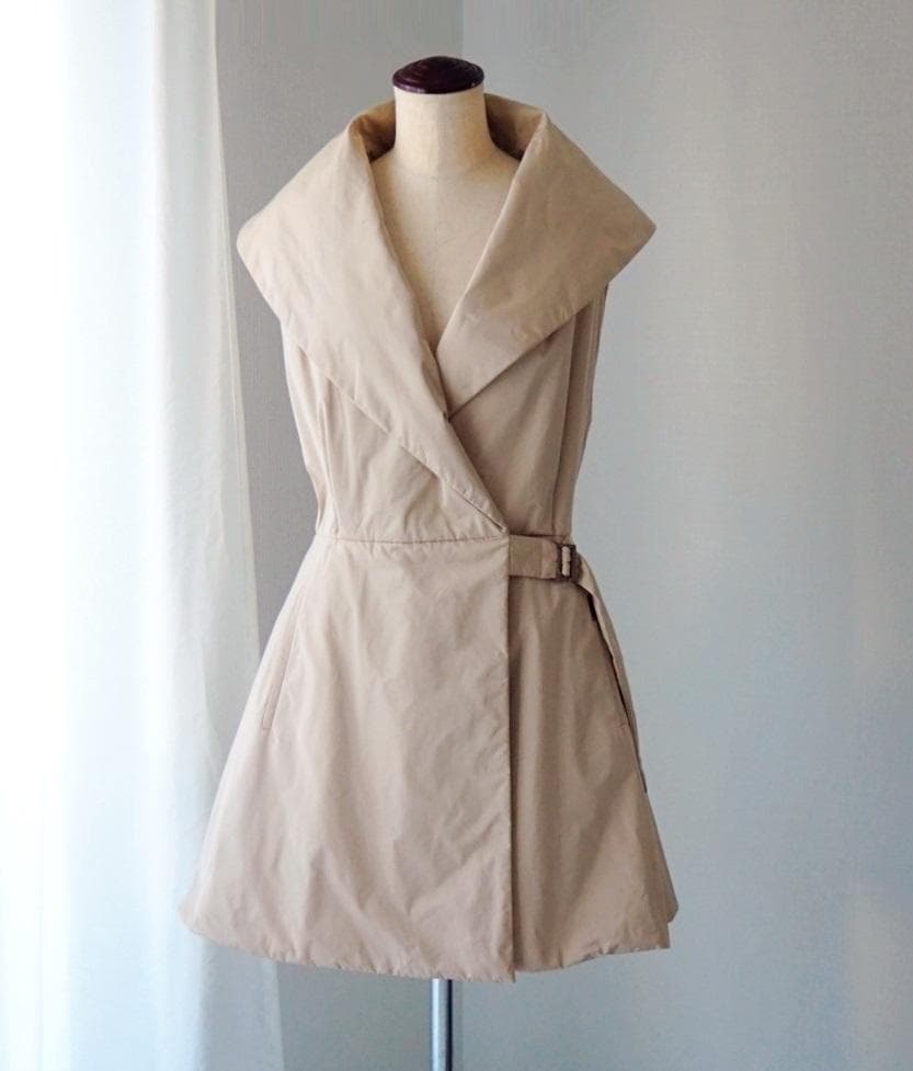 seiko様FOXEY フォクシー ラッフルシェイプ 中綿 ジレ コート 38