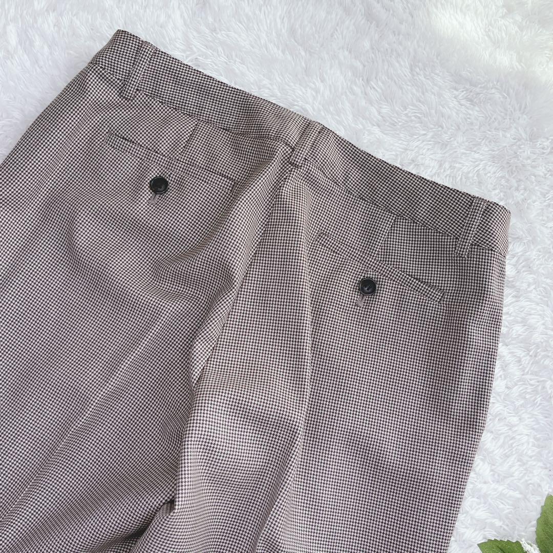 秋カラー✨ニューヨーカー パンツスーツ カシミア混 高品質 上質 大きいサイズ