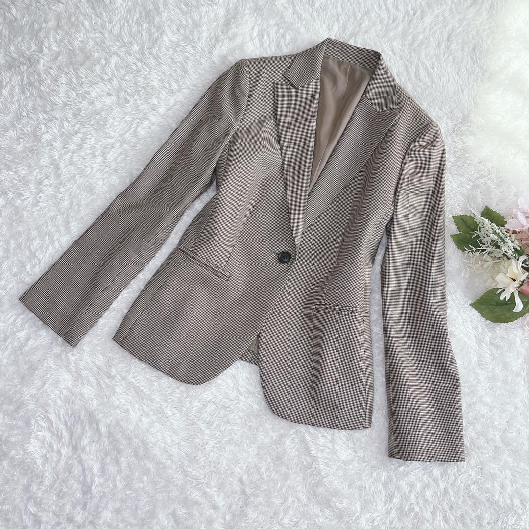 秋カラー✨ニューヨーカー パンツスーツ カシミア混 高品質 上質 大きいサイズ