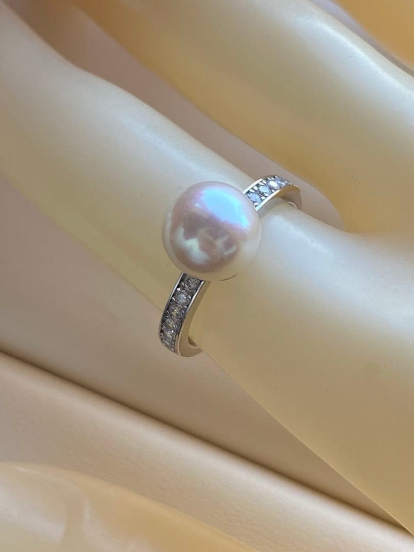 1952 あこや真珠　8.5-9mm テリすごい良い　パールリング　Aly手作