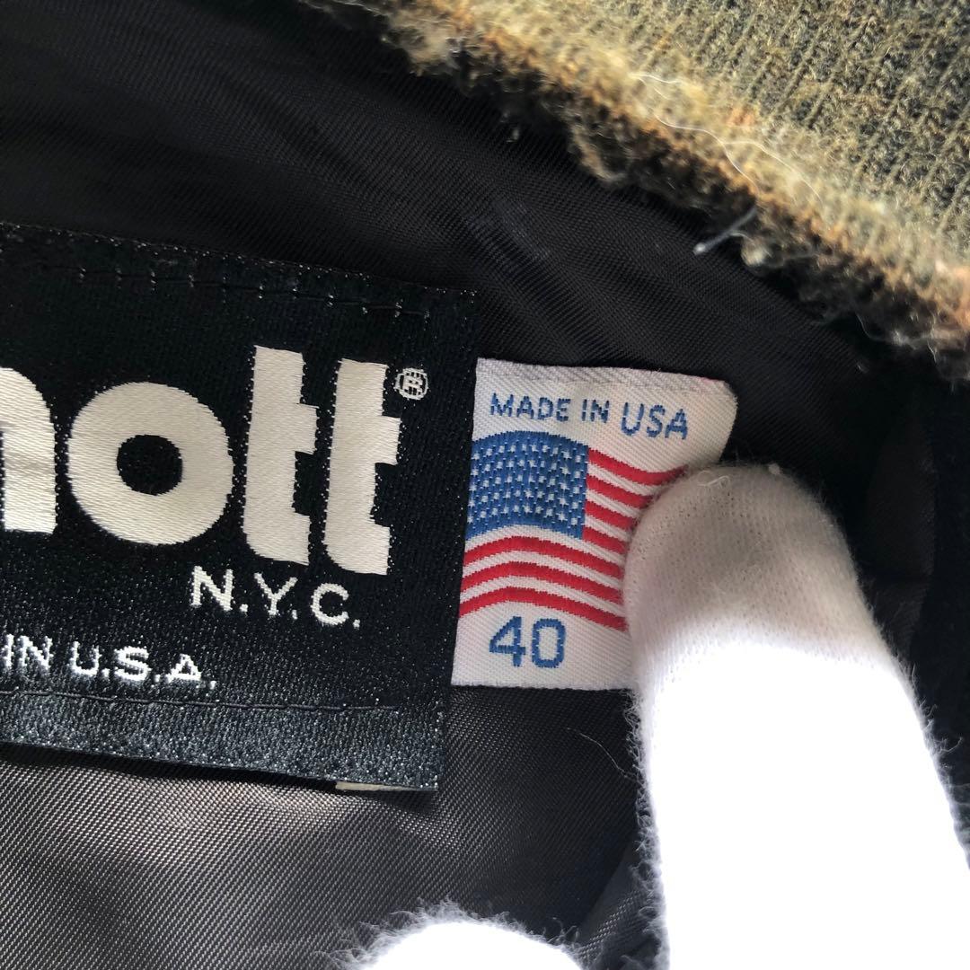 ★サイズ40★schott スエードボンバージャケット ブラック 短丈 レザー