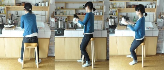 キッチンスツール ハイスツール「マタ美」