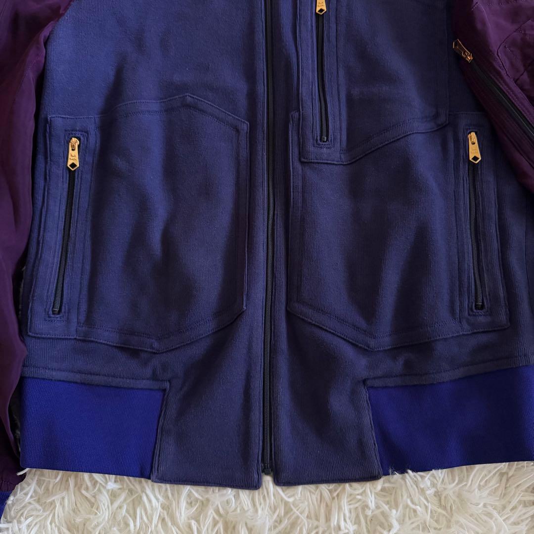 【美品】ポールスミス　MA-1 ブルゾン　マルチストライプ　ゴールド金具　M