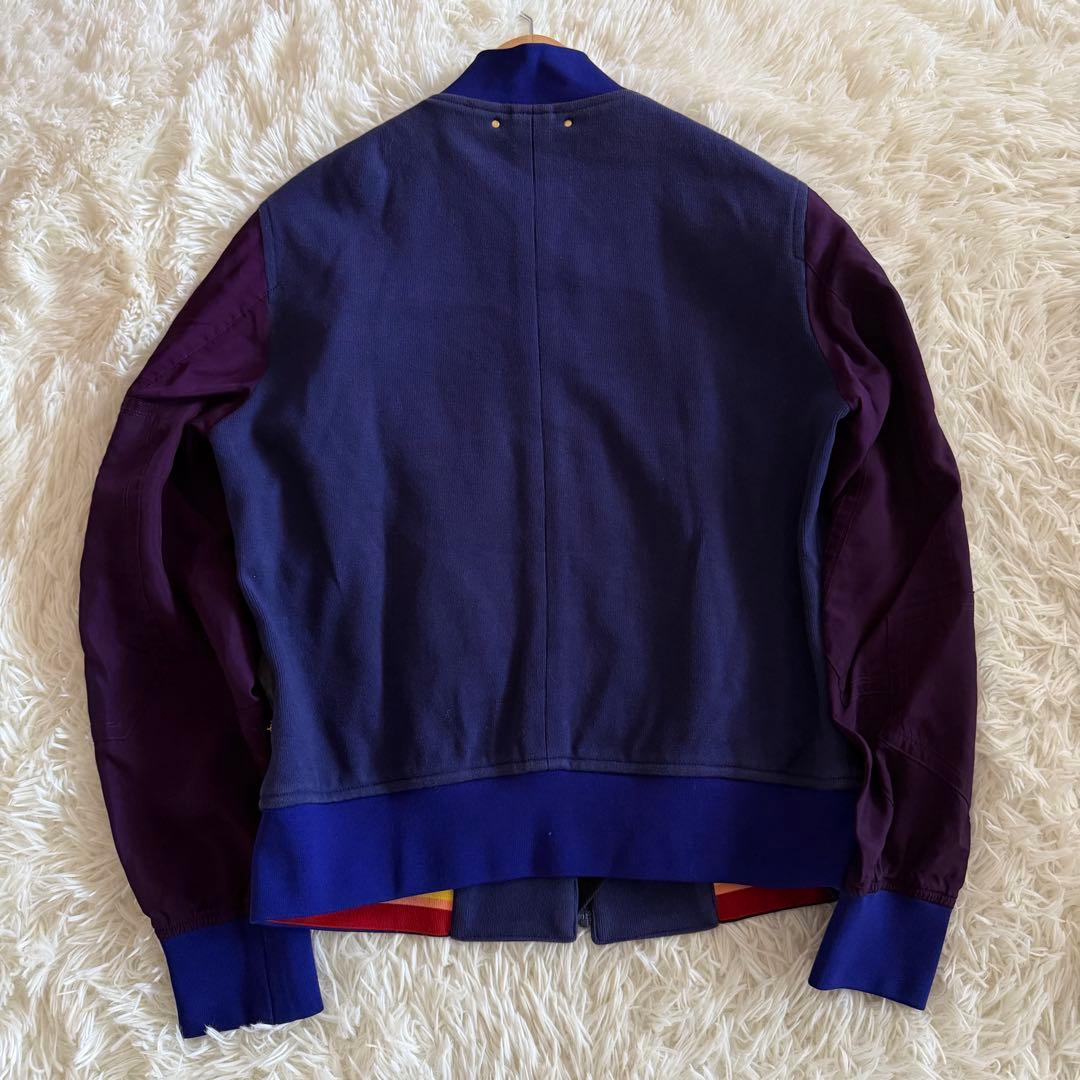 【美品】ポールスミス　MA-1 ブルゾン　マルチストライプ　ゴールド金具　M