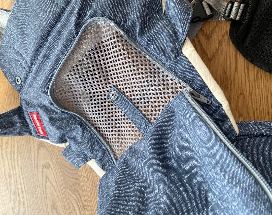 ミキハウス × ポグネー ベビーキャリア 抱っこ紐 デニム ヒップシート