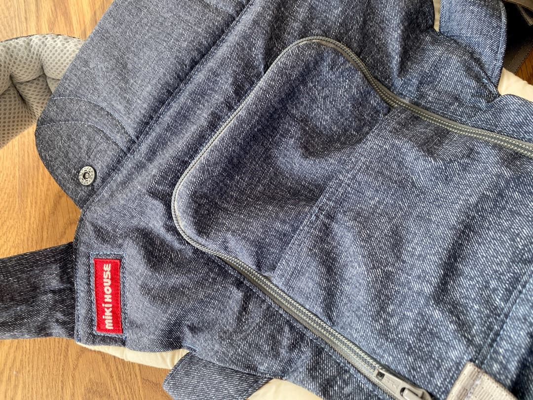 ミキハウス × ポグネー ベビーキャリア 抱っこ紐 デニム ヒップシート