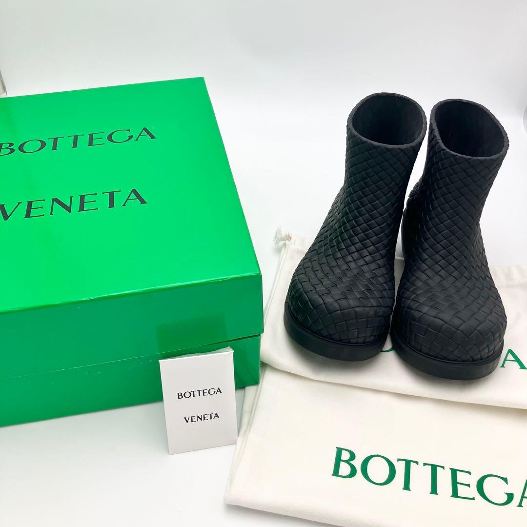良品 ボッテガ ファイヤーマン ブーツ イントレチャート ラバー 36