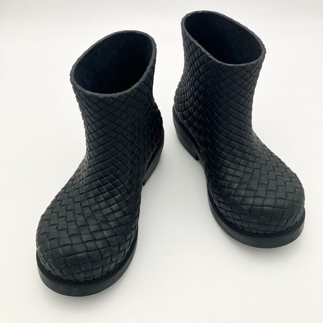 良品 ボッテガ ファイヤーマン ブーツ イントレチャート ラバー 36