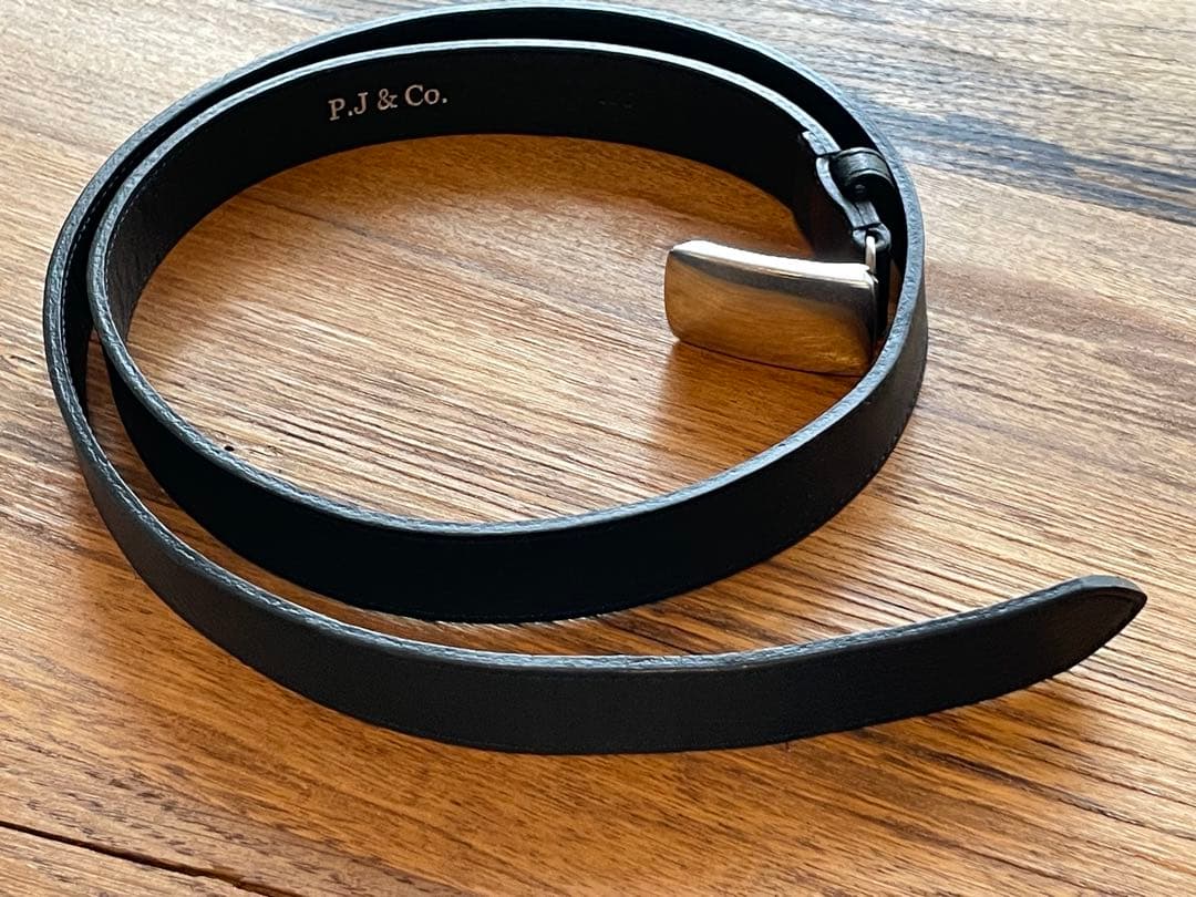 P.J&Co レザーベルト　シルバー925バックル(TIFFANY brass