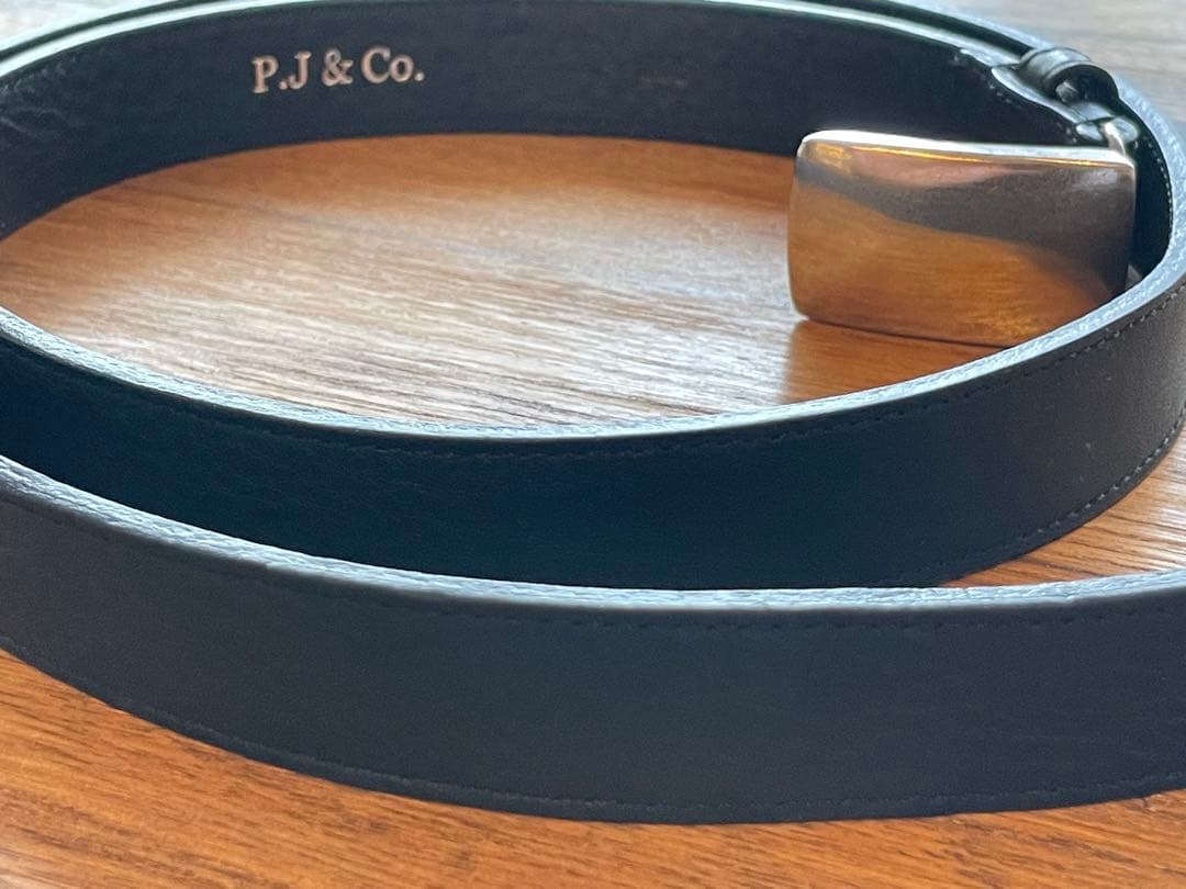 P.J&Co レザーベルト　シルバー925バックル(TIFFANY brass