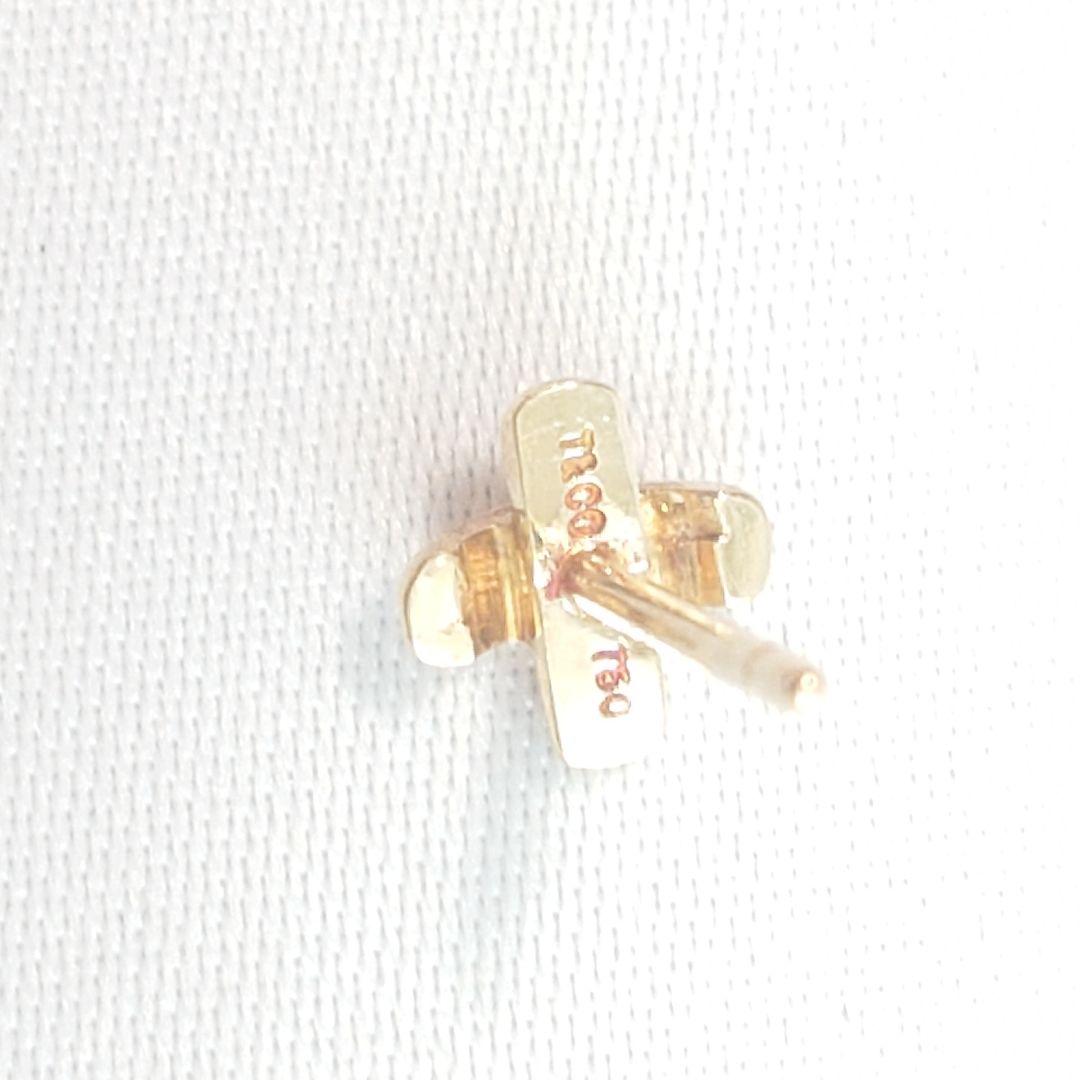 TIFFANY ティファニー K18 クロスステッチ ピアス 片耳用 6469
