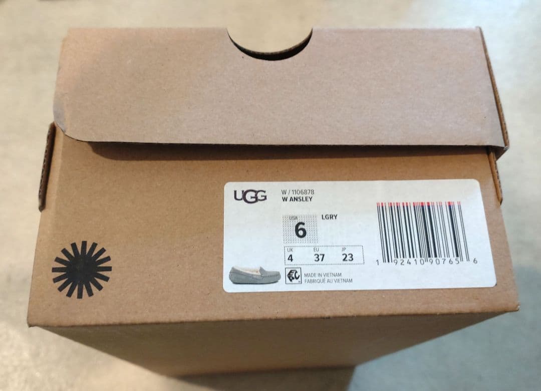 UGG モカシン　ANSLEY(LIGHT GREY) 23cm(サイズUS6)