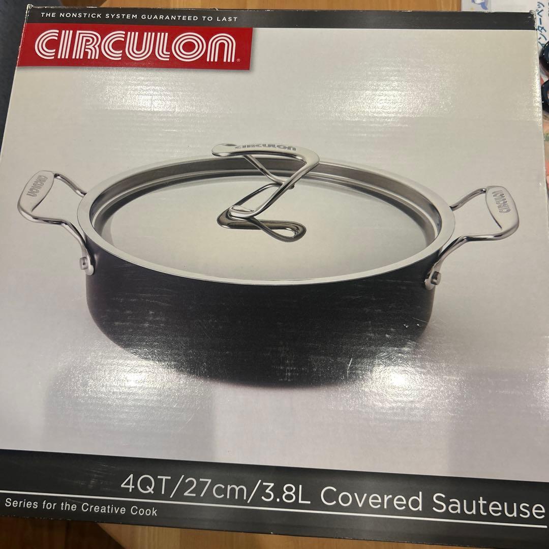 も*く様 新品　Circulon 4QT 両手鍋 27cm