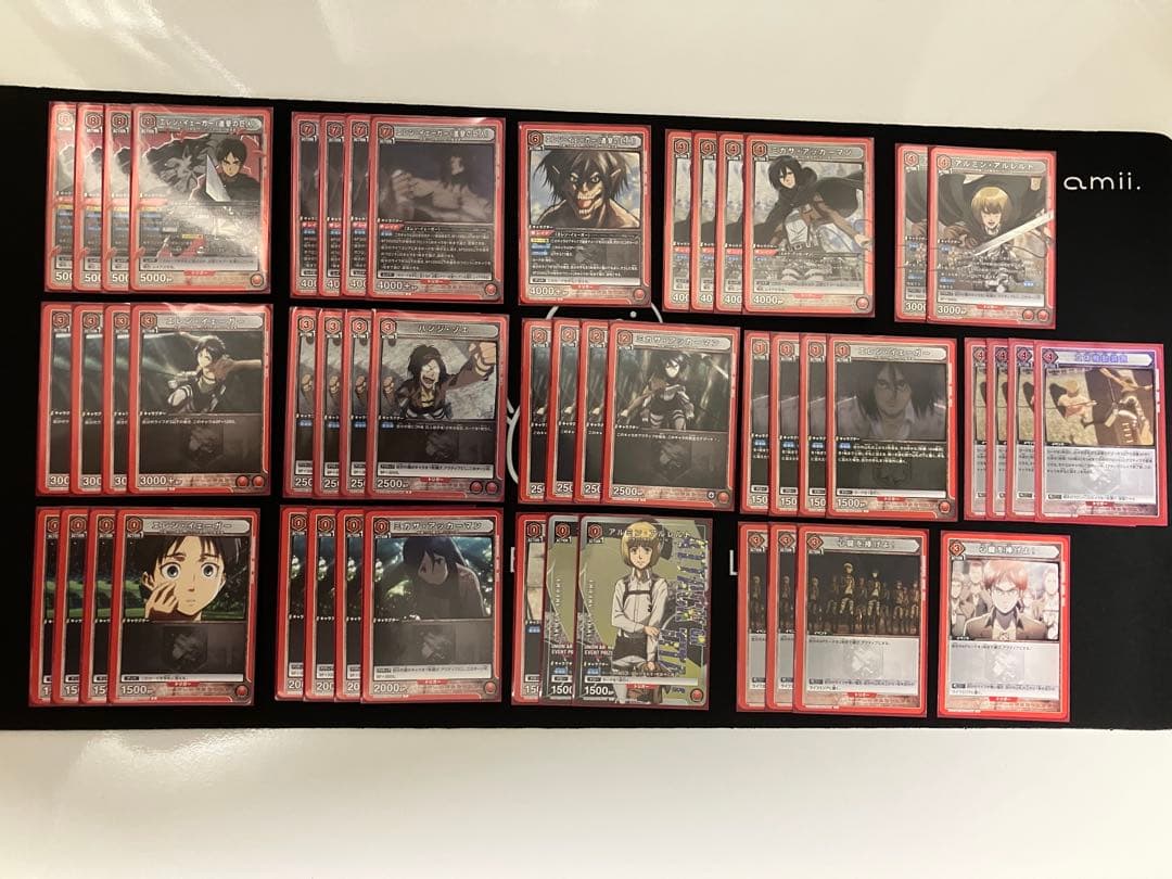 ユニアリ 進撃の巨人 8エレン デッキ 赤デッキ パーツ付き